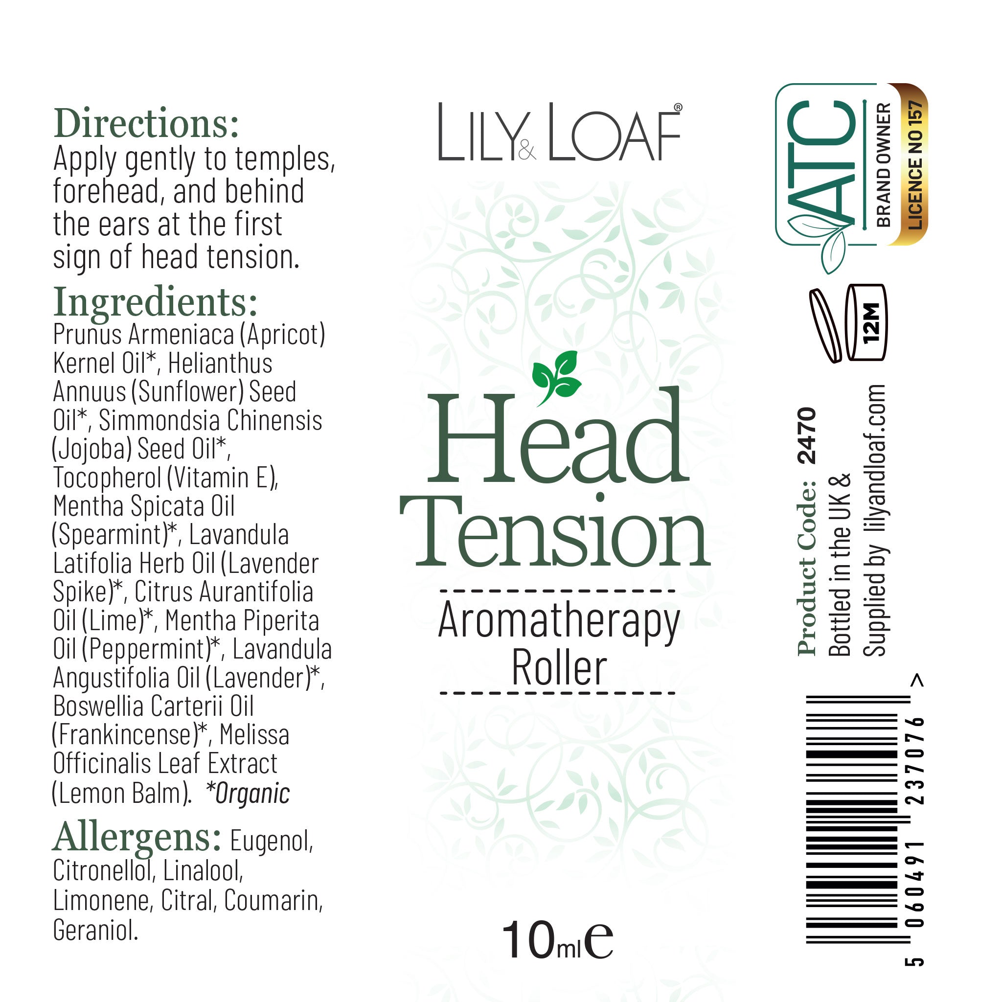 Head Tension Aromatherapy Roller