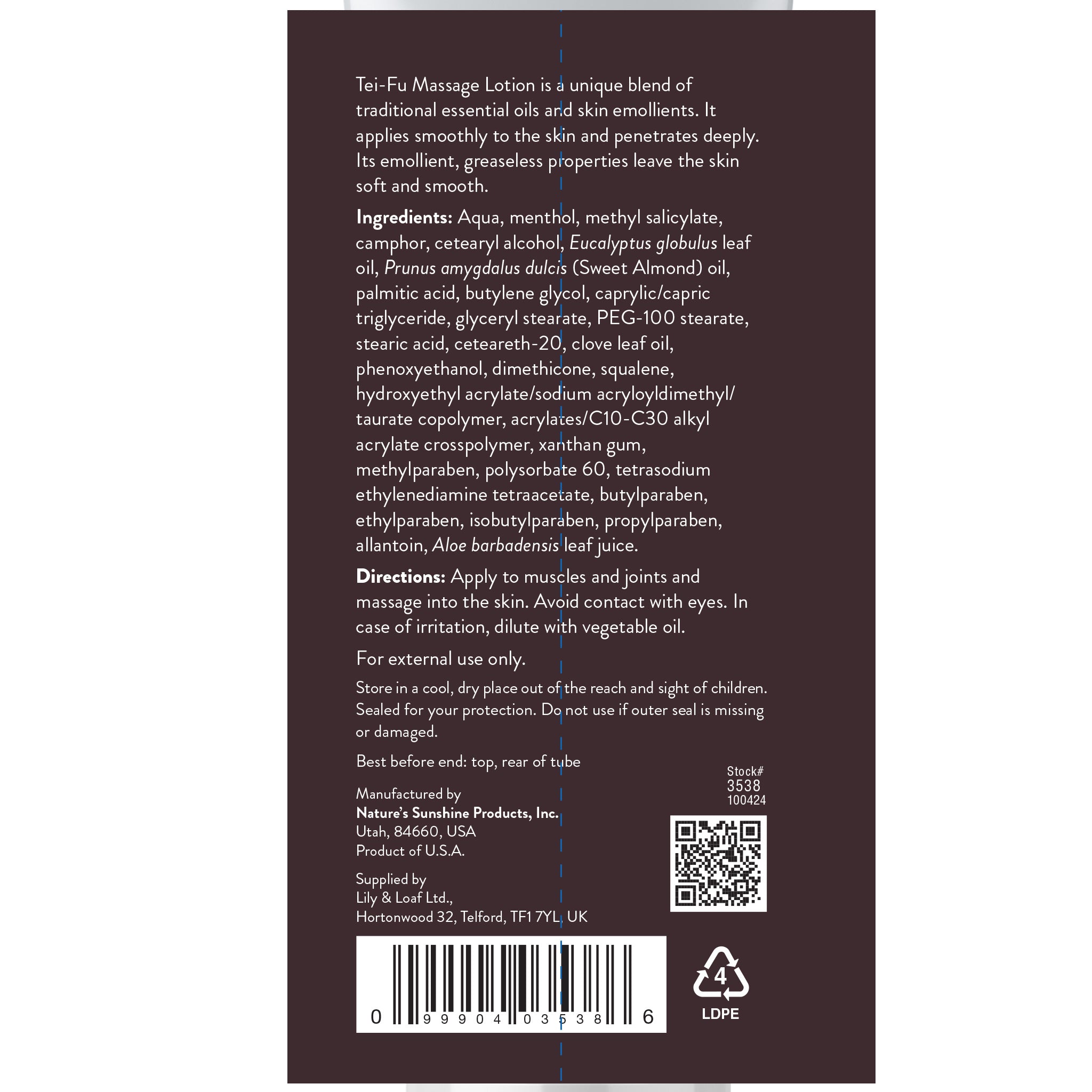 Tei Fu® Massage Lotion